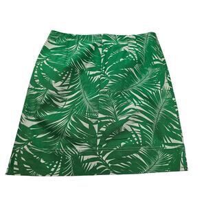 Talbots tropical lined green floral hawaiin vacation skirt pencil sz 8 EUC fun